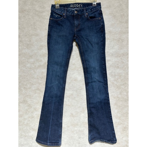 Kimes Ranch Denim - Kimes Ranch Audrey Dark Wash Flare Leg Western Jeans Size 0/32 Made in USA